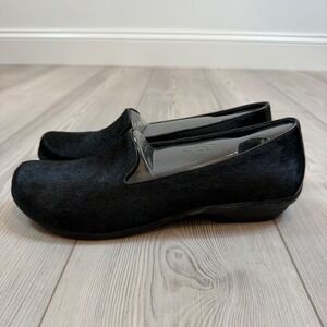 NEW Dansko Olivia Black Hair Calf Leather Loafers Flats Size 43 US 13